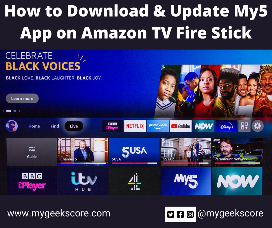 How to Download & Update My5 App on Amazon TV Fire Stick - My Geek Score