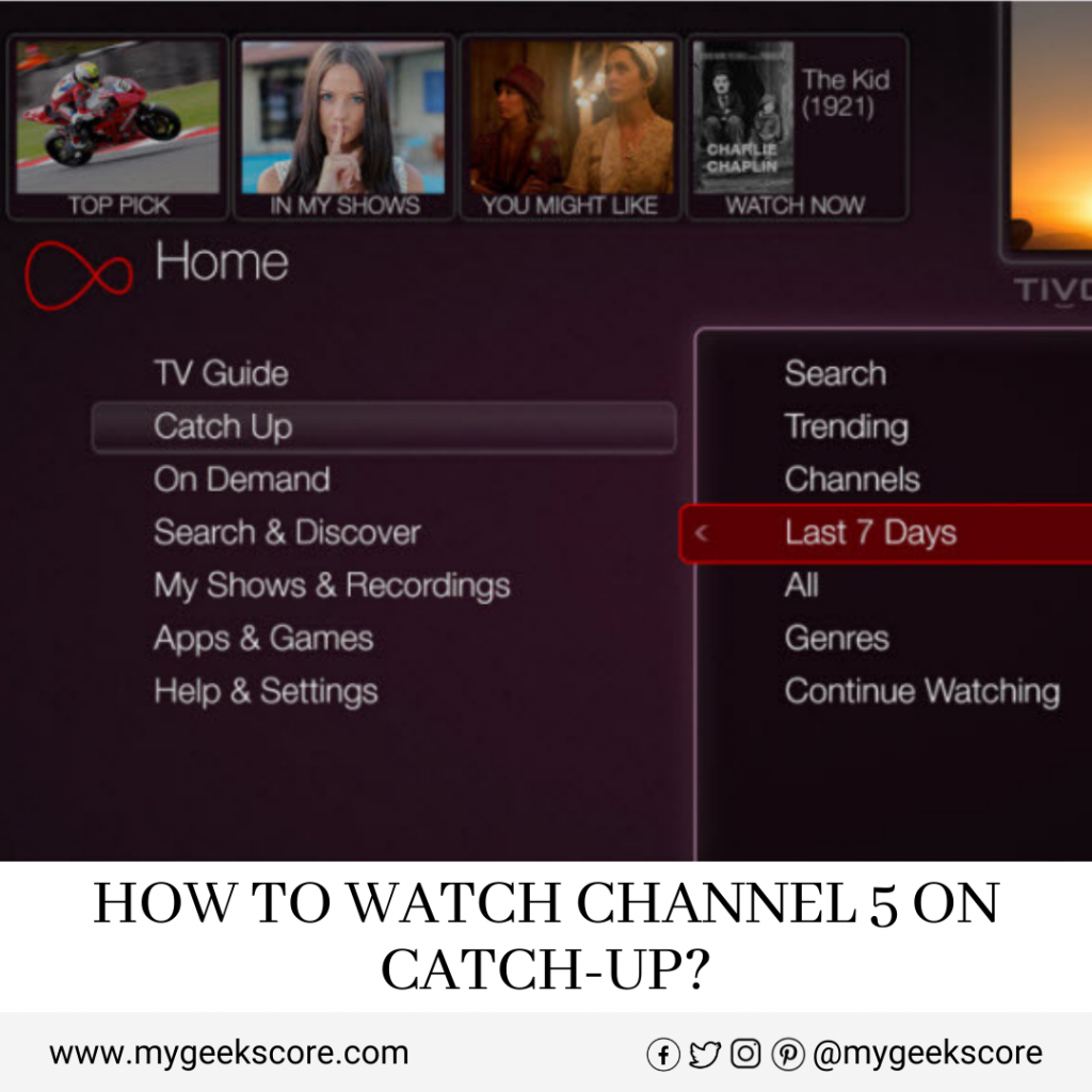 How To Watch Channel 5 On Catch-Up - My Geek Score