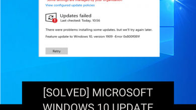 [Solved] Microsoft Windows 10 Update Error