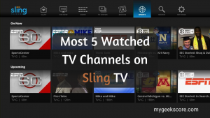 Most 5 Watched TV Channels on Sling TV - My Geek Score