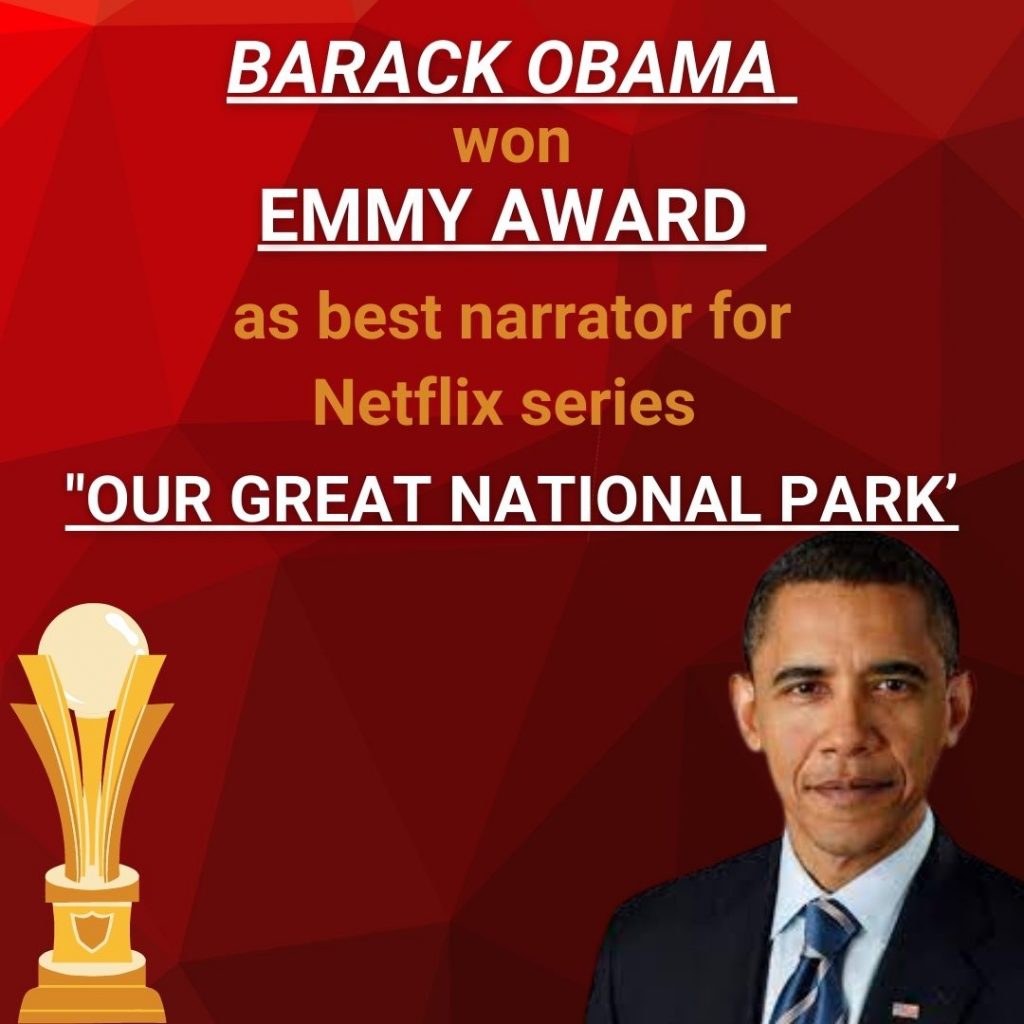 President Barack Obama won Emmy Award For Narrating Netflix series “Our Great National park’ - My Geek Score