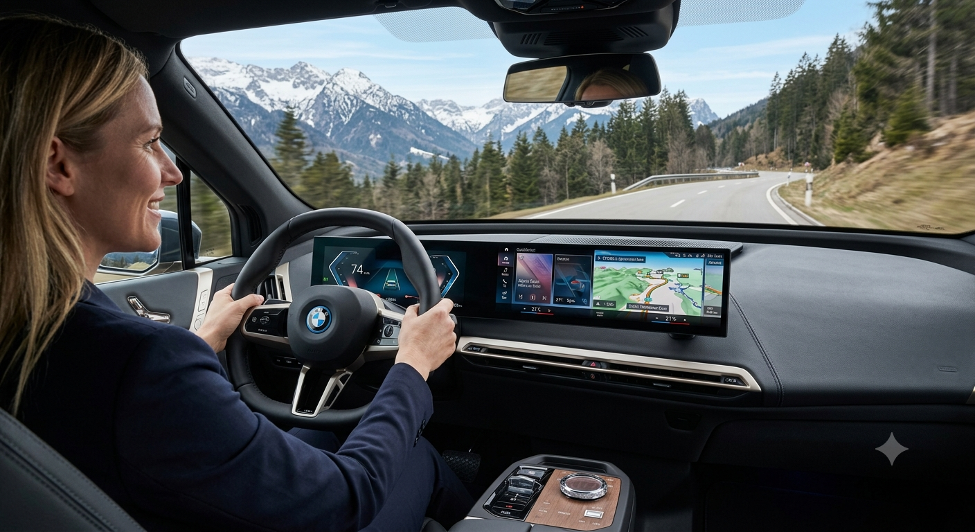 Here is the breakdown of the BMW iDrive technical architecture without the raw text diagram boxes.